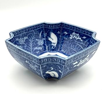 八角鉢　染付 染付牡丹唐草文八角鉢 - 加賀九谷 ONLINE SHOP