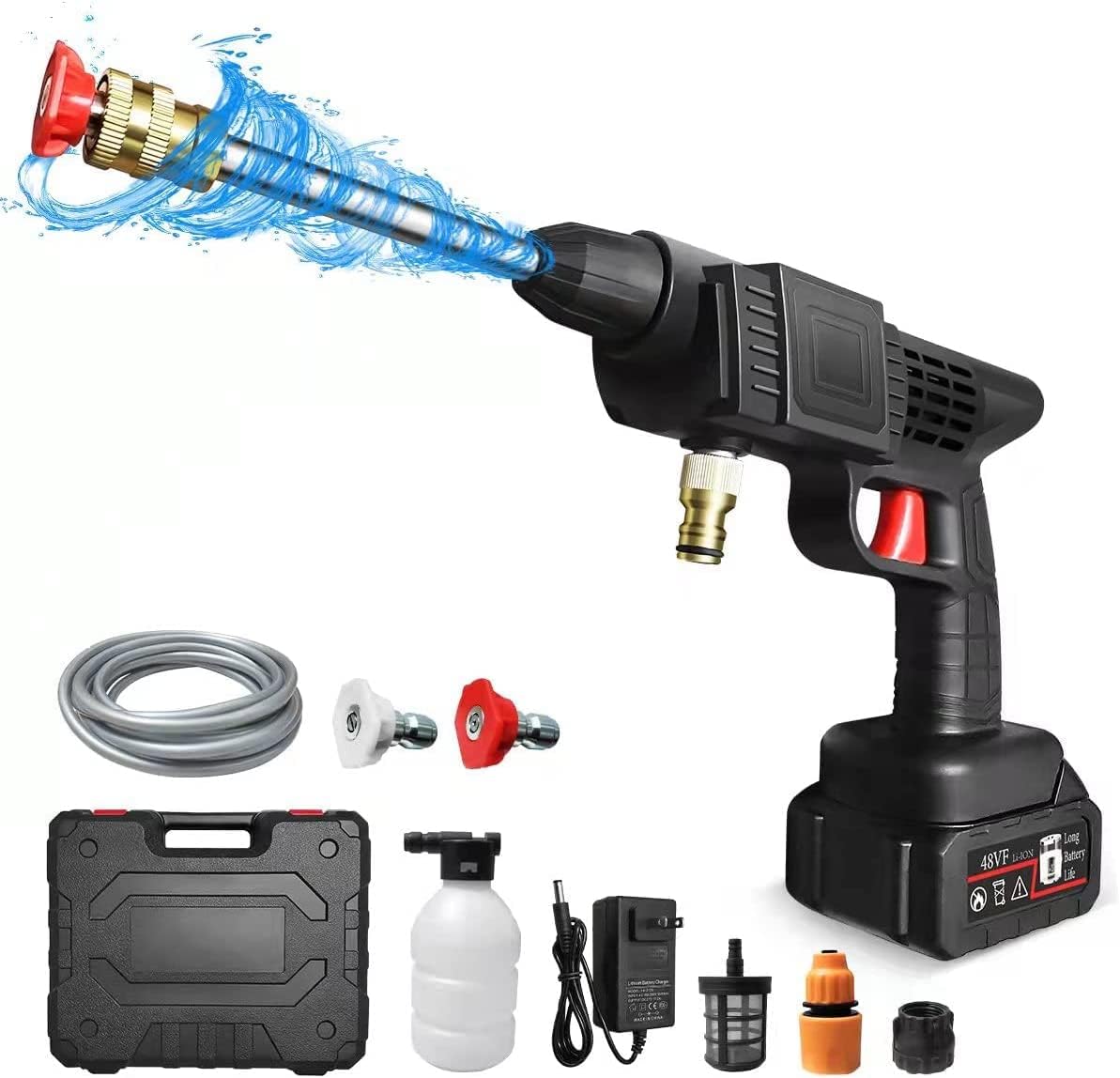 TDOO 48V High Pressure Washer, Car Washing Machine, Cordless Portable
