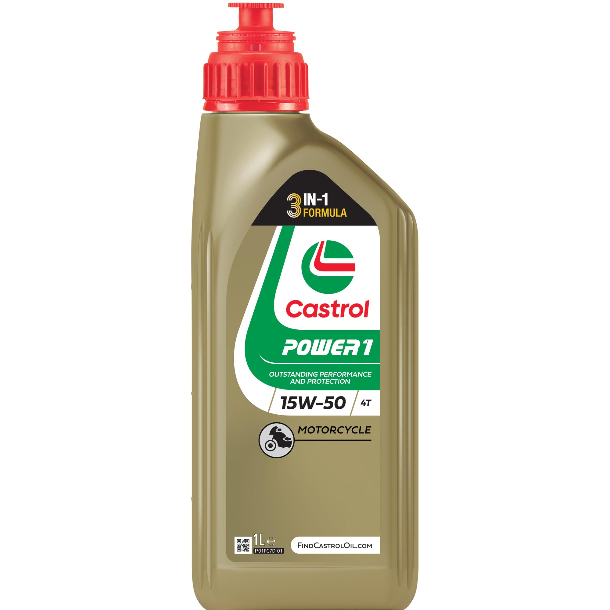 Castrol POWER1 4T 15W-50 Motorcycle Oil 1L