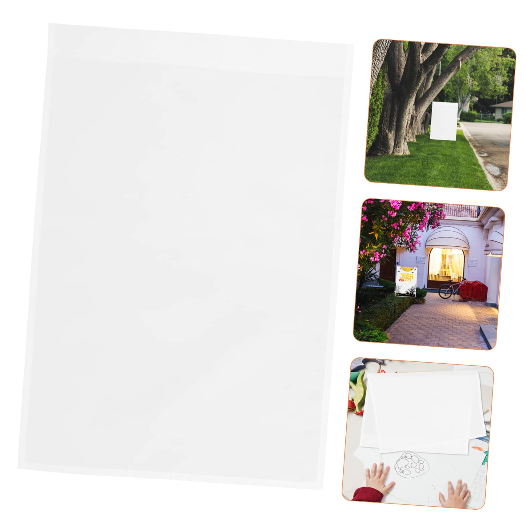 BESPORTBLE 30 Leeres Gartenbanner Leere Gartenflaggen Weihnachtsschmuck Leere Gartenfahne Weihnachtsdekorationen Gartenflagge Für Zu Hause Weiß Polyestertuch Hof Flagge