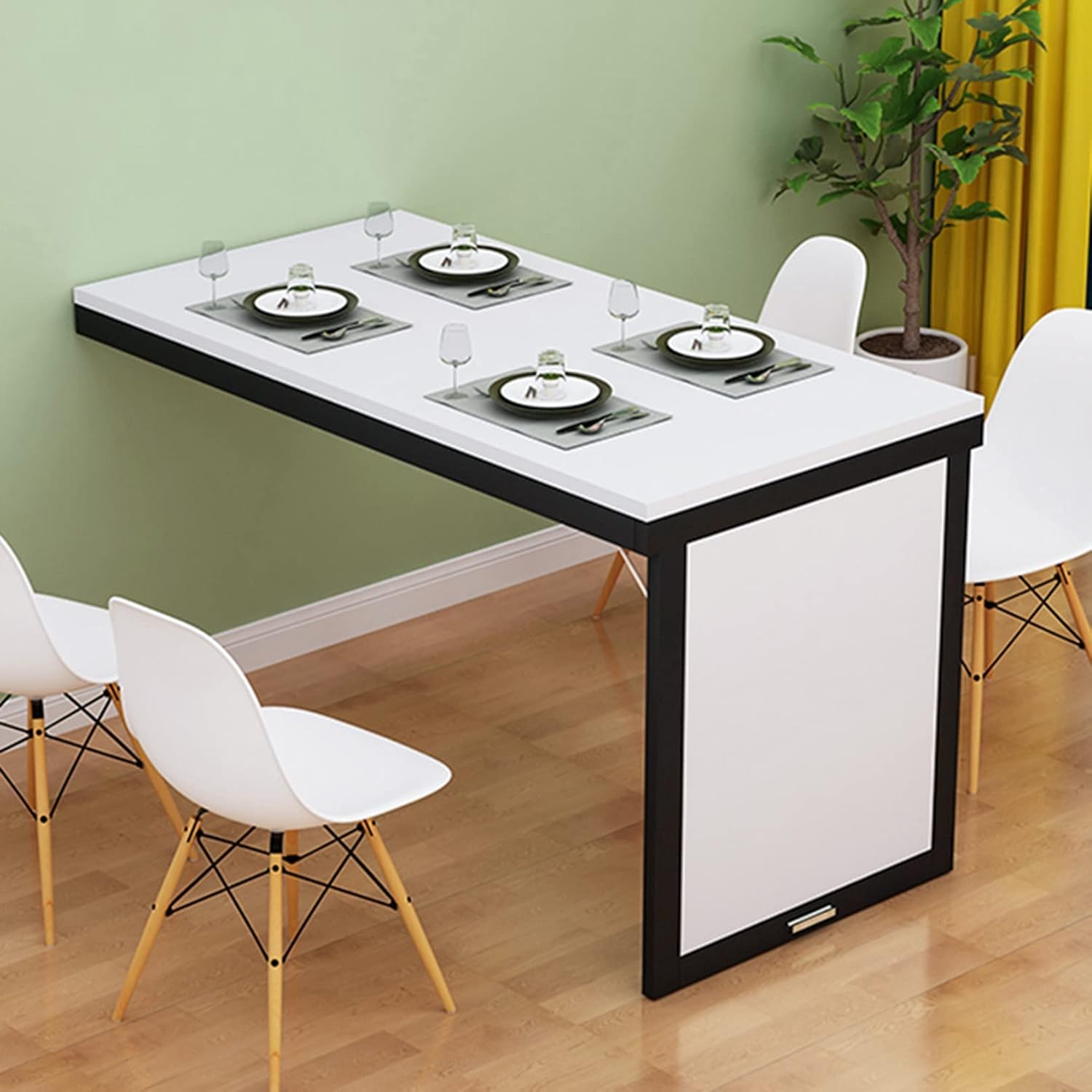 HORV Wall Mounted Desk Folding Table DropLeaf Dining Table