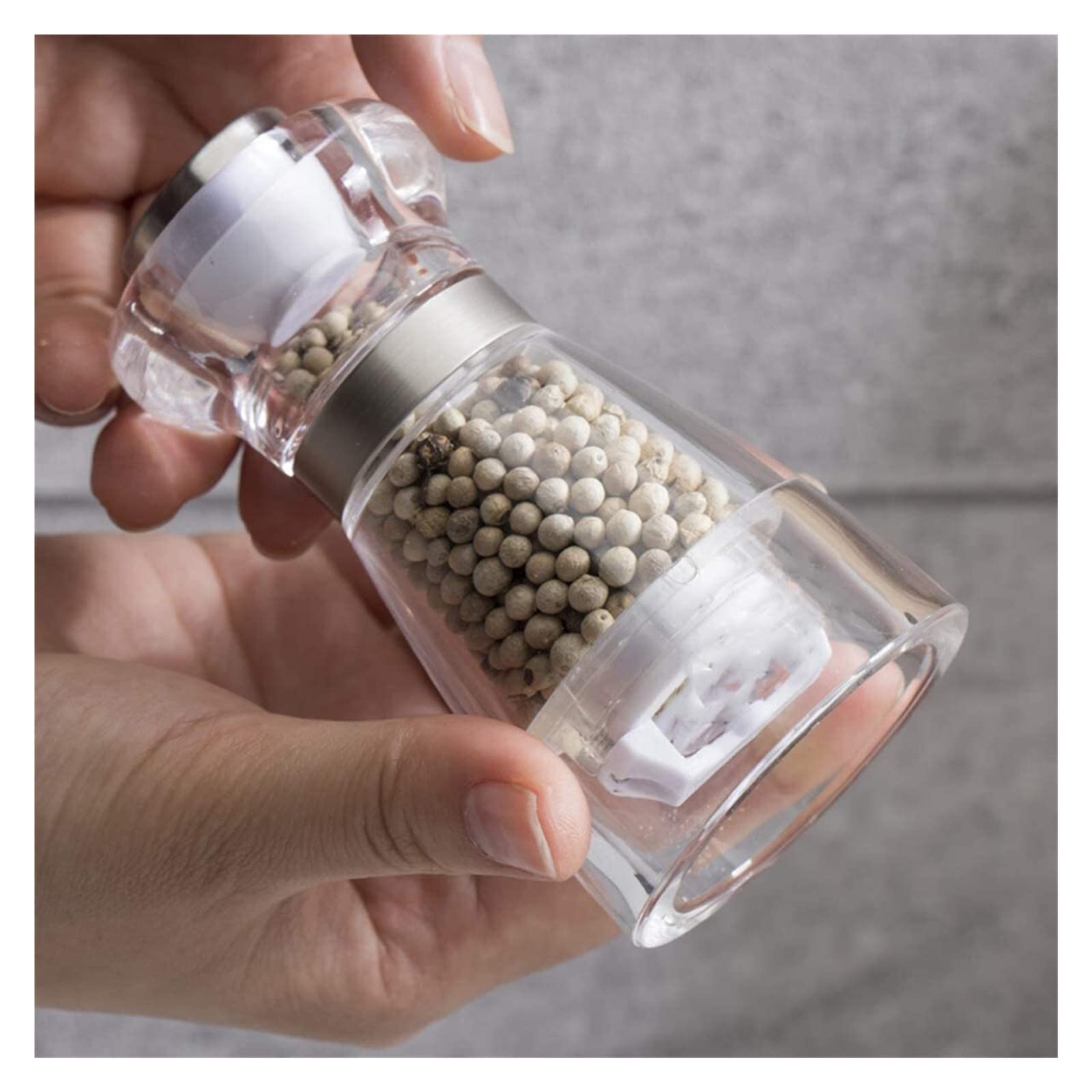 Saleros De Cocina Molinillo De Pimienta Y Sal Manual, Salero Cocina con Ajuste Finura Ajustable Molinillo Pimienta