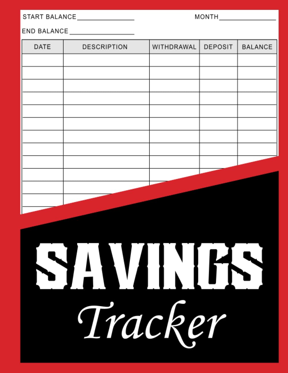 Bank Book Transaction Register for Savings Accounts: Accounting Ledger: Small Business Log Book: Monthly Business Income and Expense Tracker