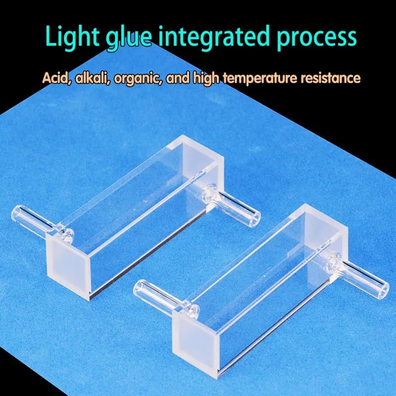 1pcs 10mm Quartz Flow Cuvette Cell 4ml Four Way Light Two Side Takeover