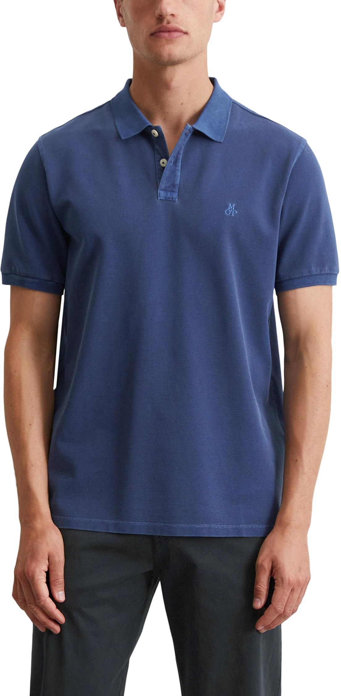 Marc OߴPolo Men's Classic Organic Cotton Short Sleeve Polo Shirt, Blue (Iris Ink), M