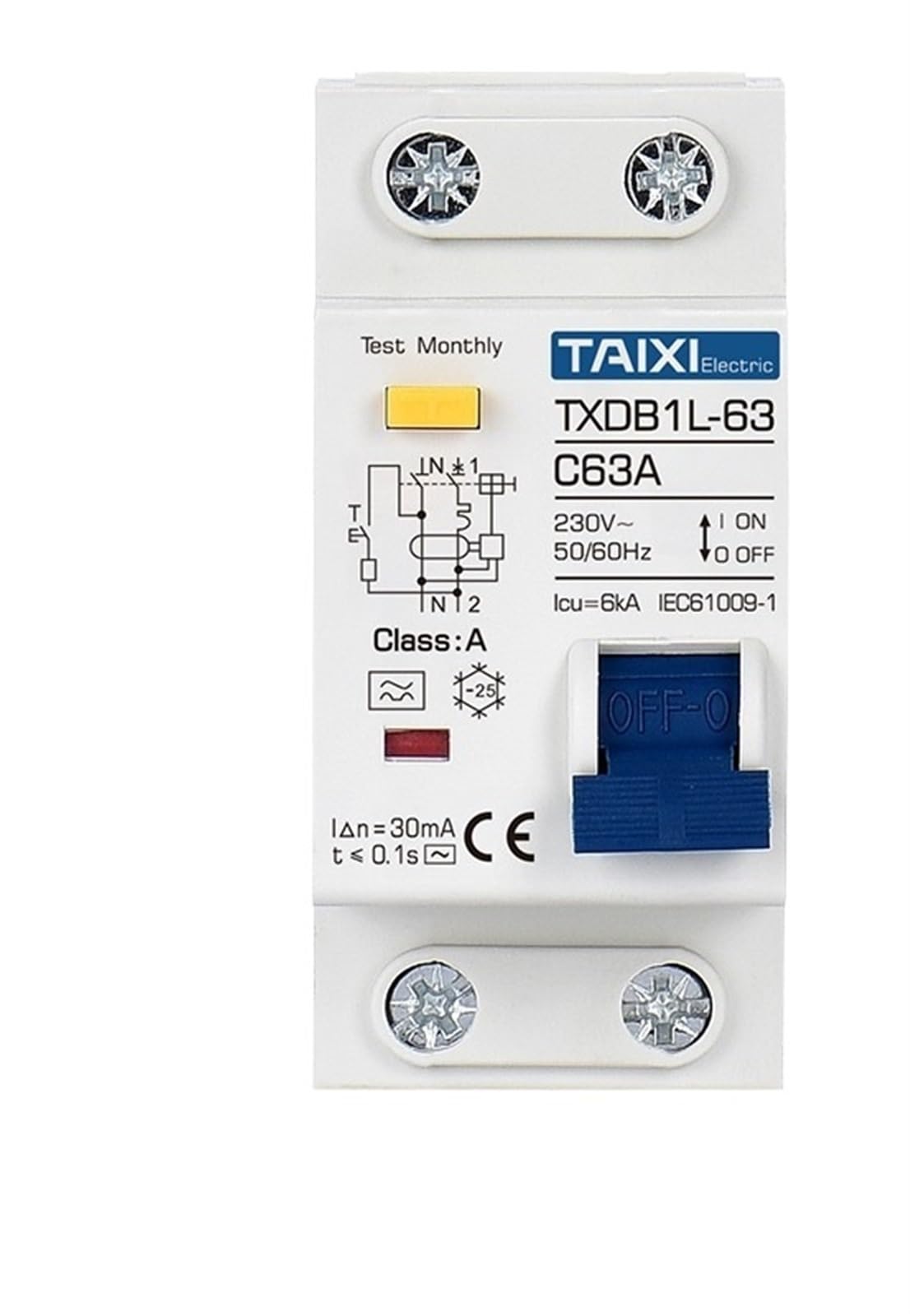 RCBO Tipo A 32A Interruptor Diferencial con Protección Overload 4