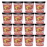 Rokit Fuel Instant Oatmeal Cereal Cup - Case of 16 - Cherry Almond Flavor - Whole Food, Plant-Based Vegan / Vegetarian, GMO Free - Hot or Cold - Breakfast, Snack, Camping
