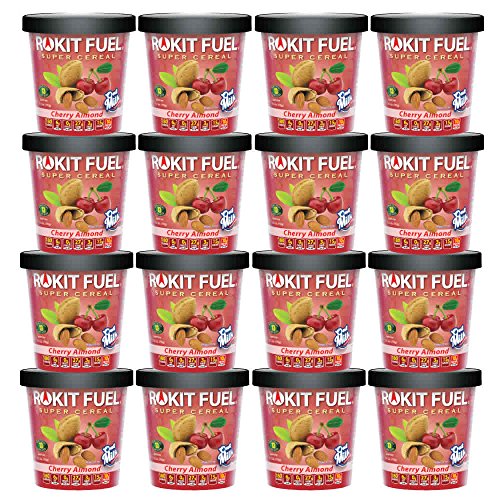 Super Cereal Cup - 16 Ct Cherry Almond - Gourmet Whole Foods Breakfast Oatmeal, Gluten Free, Natural, GMO Free, Vegan - Single Serve Meal or Snack