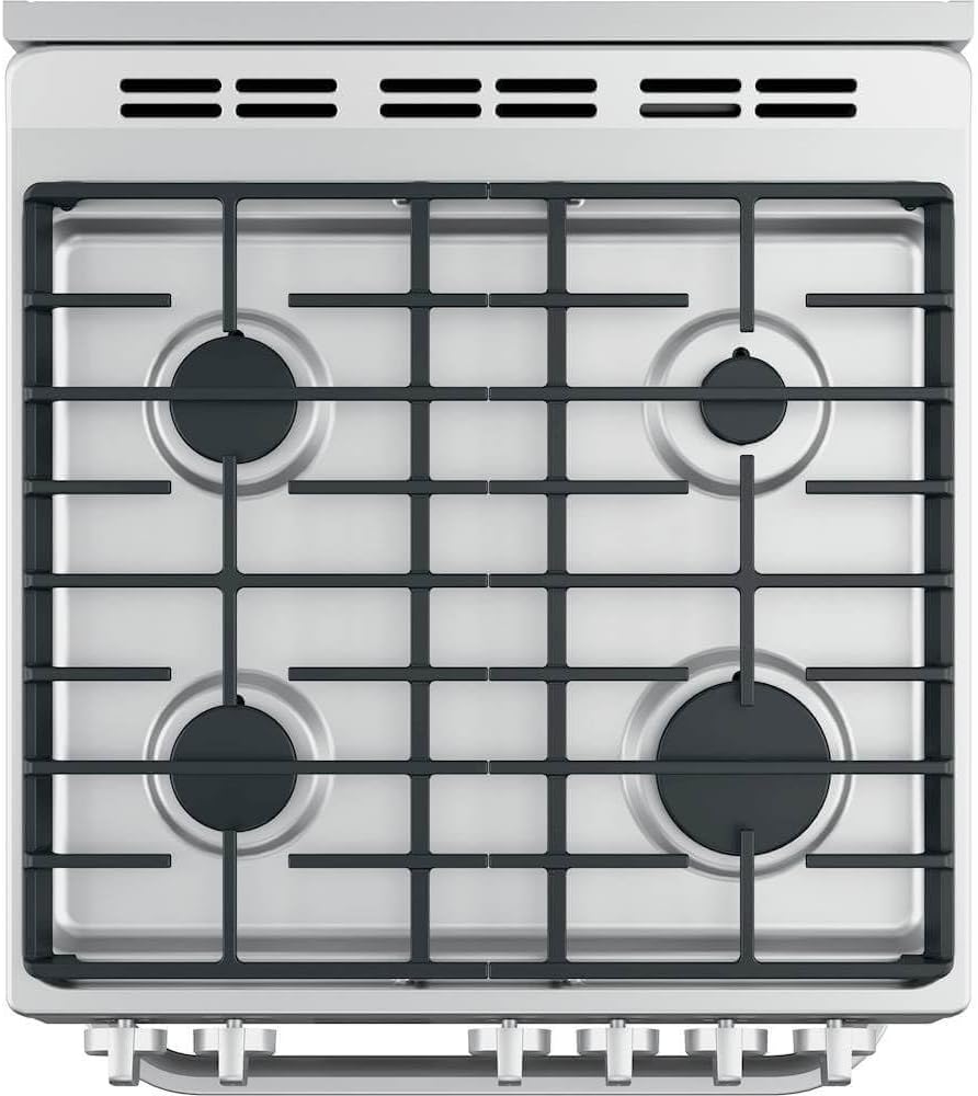 Haier QGAS740RMSS 30-Inch Slide-In Gas Range, 4 Burners, Convection Oven, Stainless Steel Finish