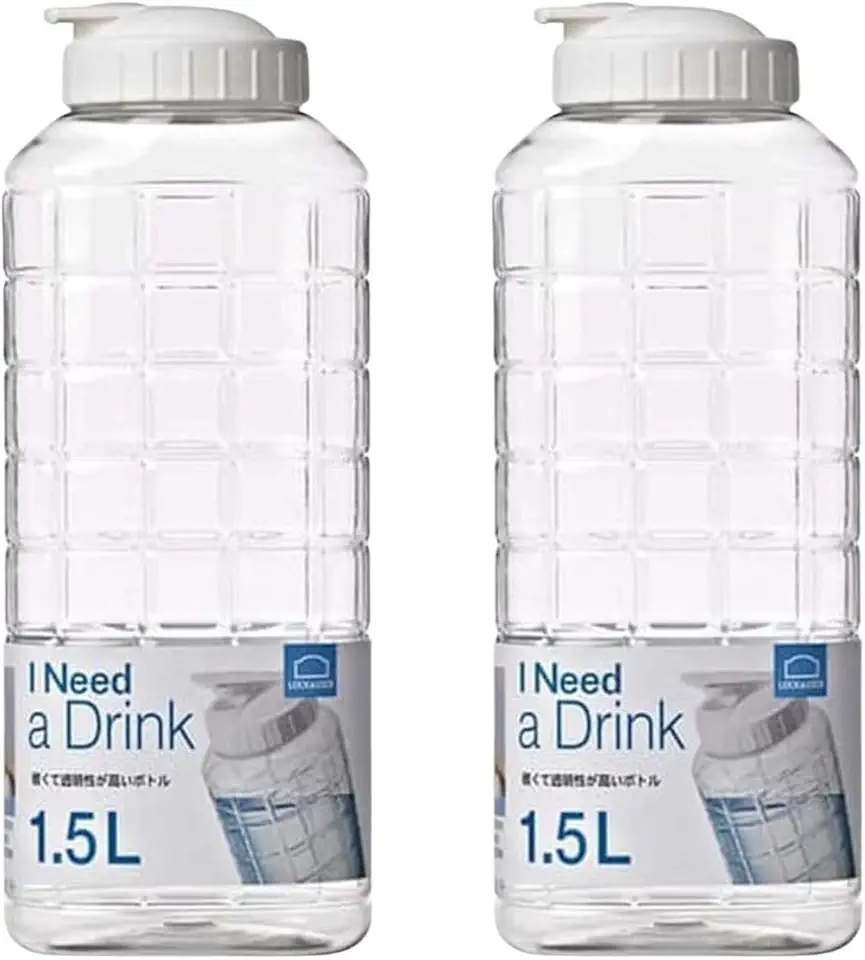 Kit 2 Garrafas Plásticas de Água para Geladeira Lock&lock 1,5l