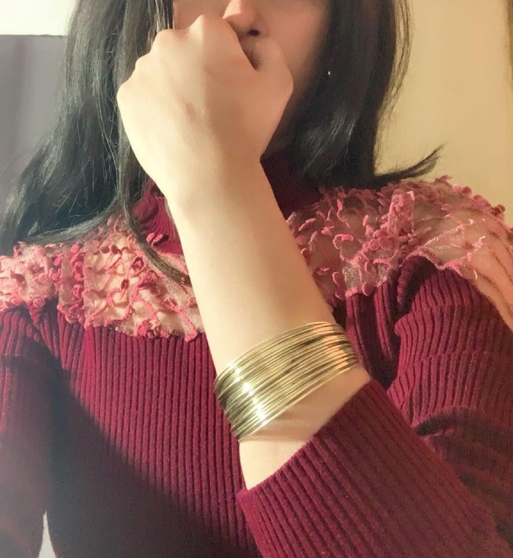 Touchstone Indian Bollywood Desire Brass Base Exotic Workmanship Free Size Cuff Bracelet in Antique Gold Or White Or Copper Tone for Women. - Image 2