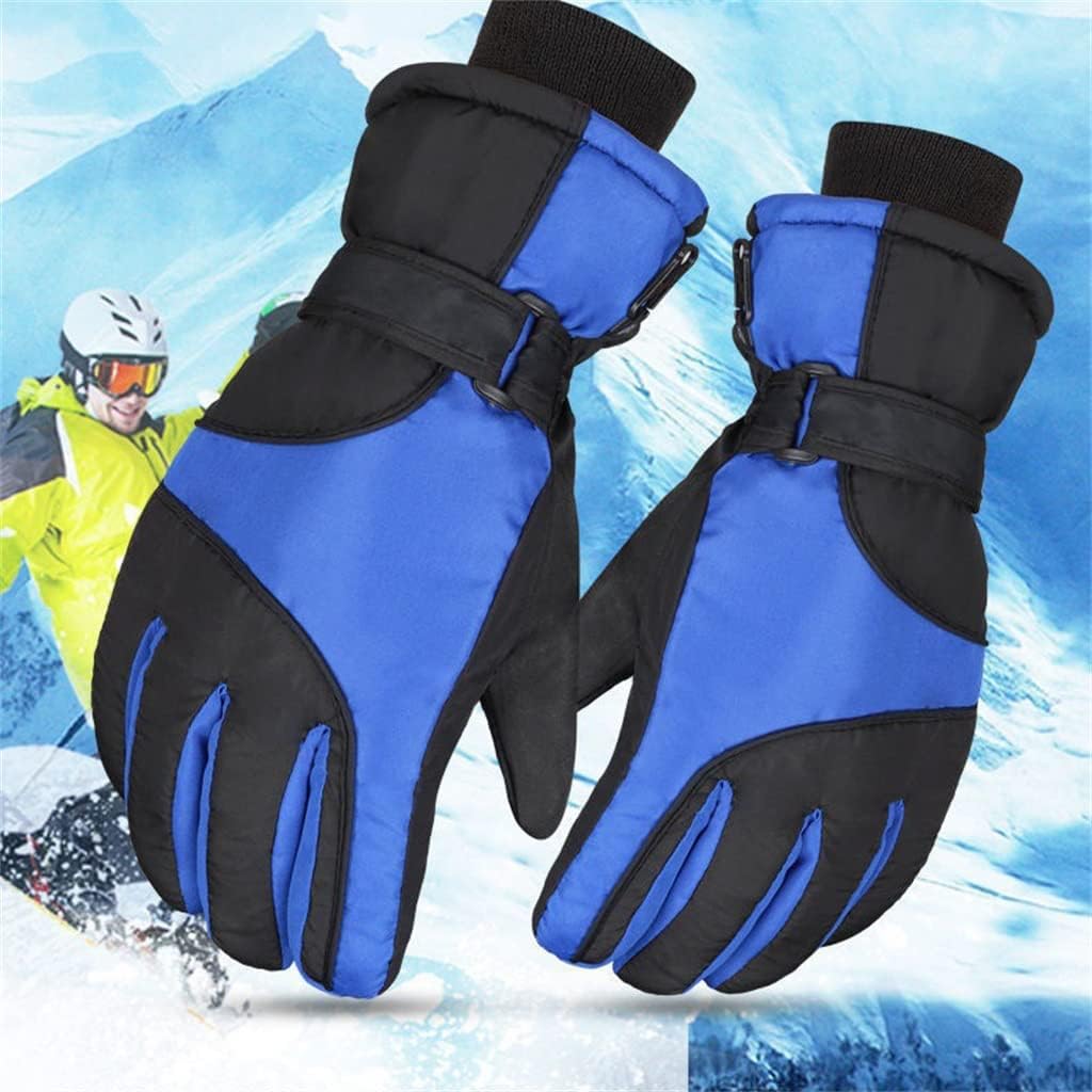 HBJWOV Riding Gloves Men's Winter Men's and Women's Plus Cotton Thick Velvet Warm Electric Motorcycle Touch Screen Skiing