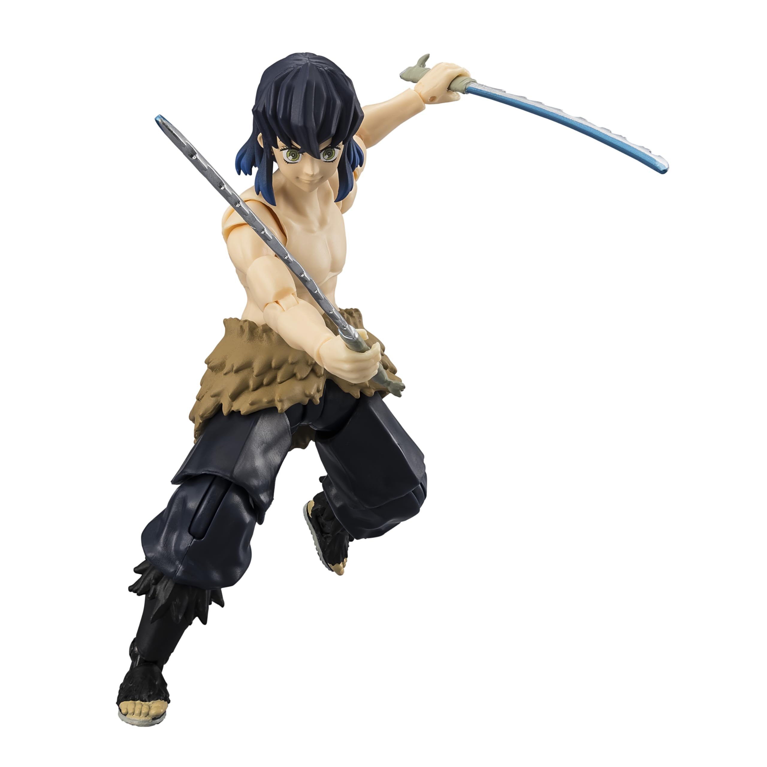 BANDAI Ultimate Legends Inosuke Hashibira Action Figure | 12.5cm Inosuke Anime Figure With 27 Points Of Articulation And Accessories | Gift Collectable Demon Slayer Anime And Manga Merch Figures