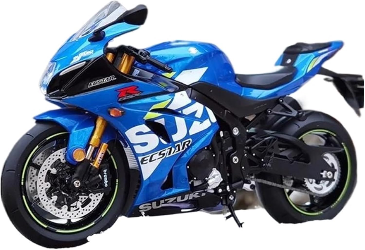 Scale Model 1:12 Scale for Suzuki GSX-R1000 Motorcycle Model Kit Blue Static Collection Ornaments Collectible Ornaments