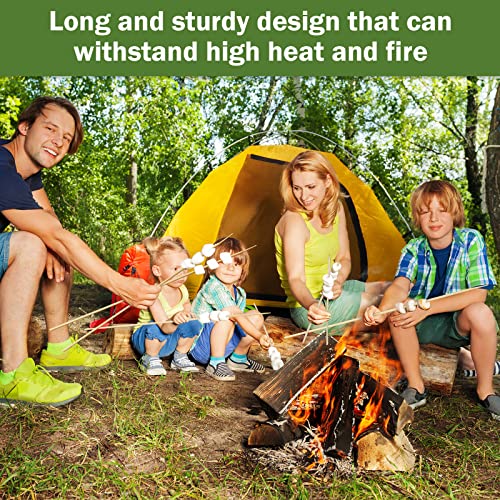 Patelai FA-PATELAI-157052 180 Pcs Bamboo Marshmallow Roasting Sticks Thick Bamboo Skewers Disposable Barbecue Skewers Hot Dog Forks thumb #5