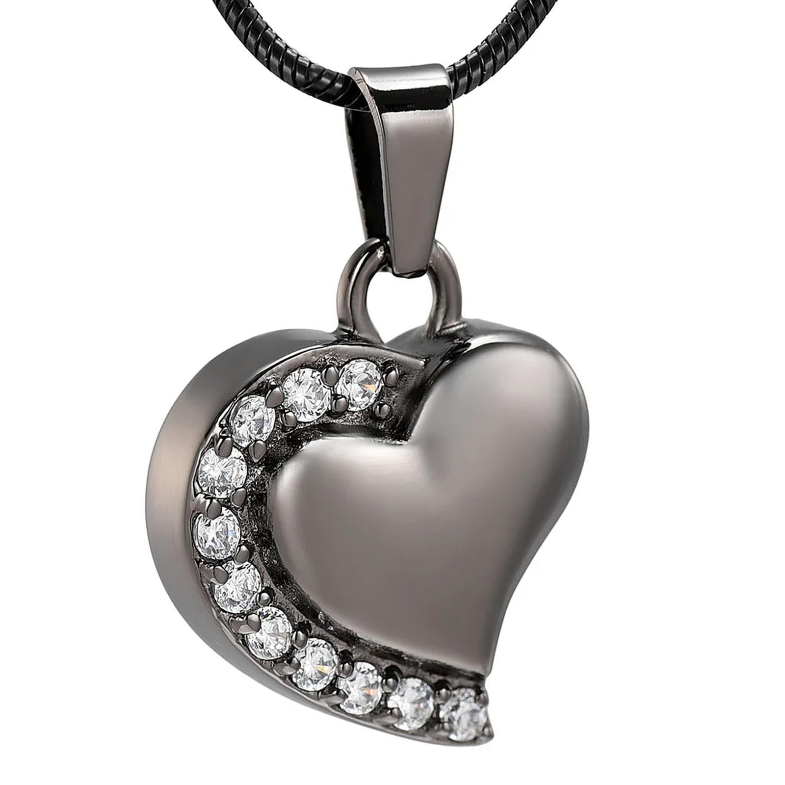 Collier urne funéraire cœur en cristal, portez vos précieux souvenirs au quotidien.