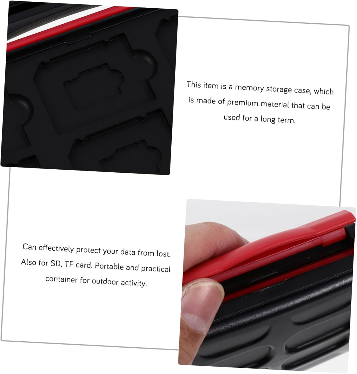 1pc Memory Storage Case for Cards Drop Resistant Holder Secure Organizer for Camera and Phone Memory Cards