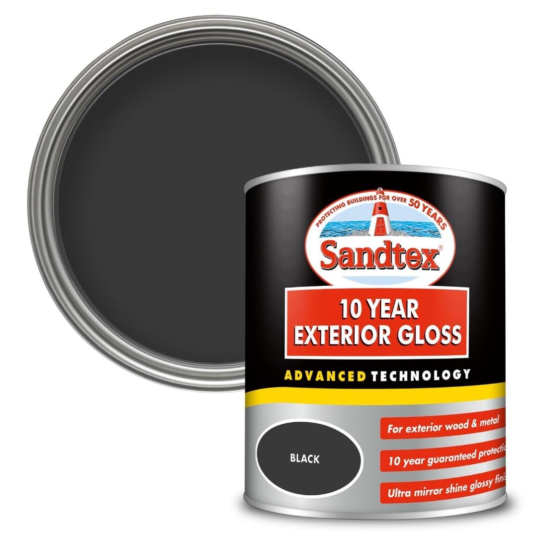 Sandtex Charcoal Black 750Ml 10 Year Exterior Gloss