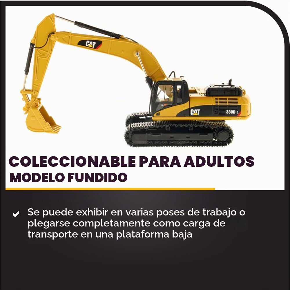 Diecast Masters 85199c - Cat 330D L Excavadora Hidráulica, Escala 1:50, a Partir de 14 años, en Caja de escaparate, Ideal para coleccionistas