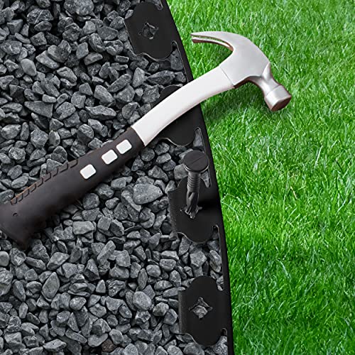 Aukar Landscape Edging Kit 33Ft Length No Dig Garden Edging Border – Include 30 Spikes, Decorative Edging For Lawn Landscaping And Flower Gardens (Black) #TOP6