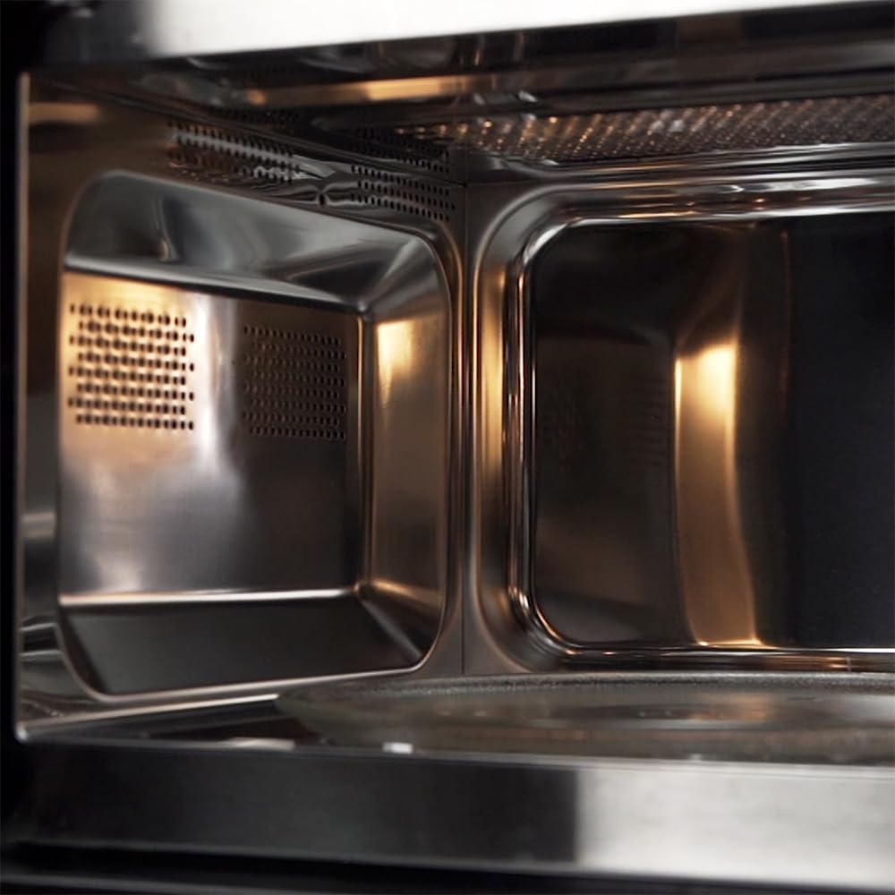 Cecotec Microondas encastrable Digital GrandHeat 2350 Built-In SteelBlack. 900W, Integrable, 23 Litros, Grill, 9 funciones preconfiguradas, Quick Start, Temporizador
