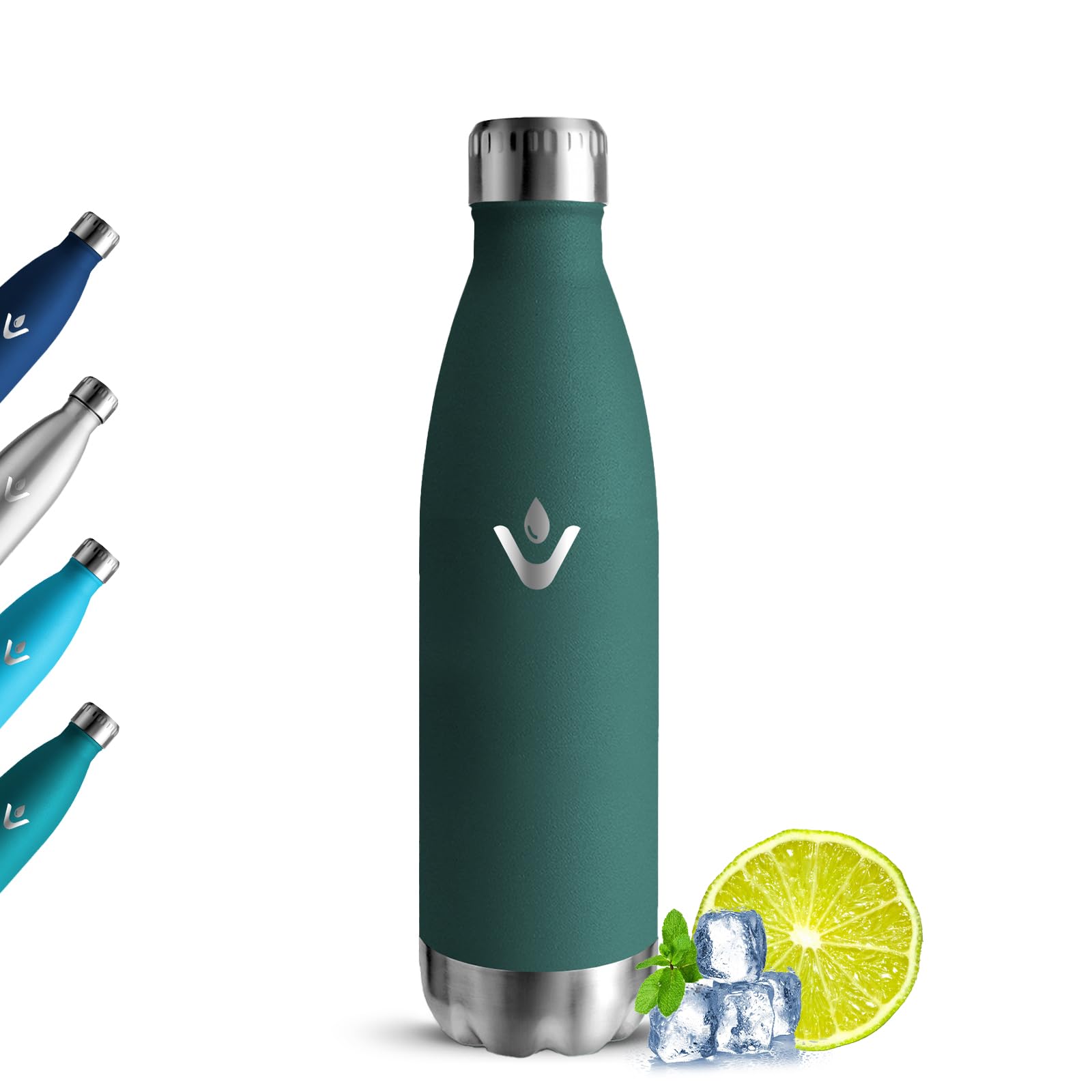 Grsta Insulated Water Bottle, 500ml BPA Free, Vacuum Insulated, Leak-Proof Thermal Bottles, Thermal Bottle, Reusable Stainless Steel Water Bottle for Work, Outdoor, Coffee