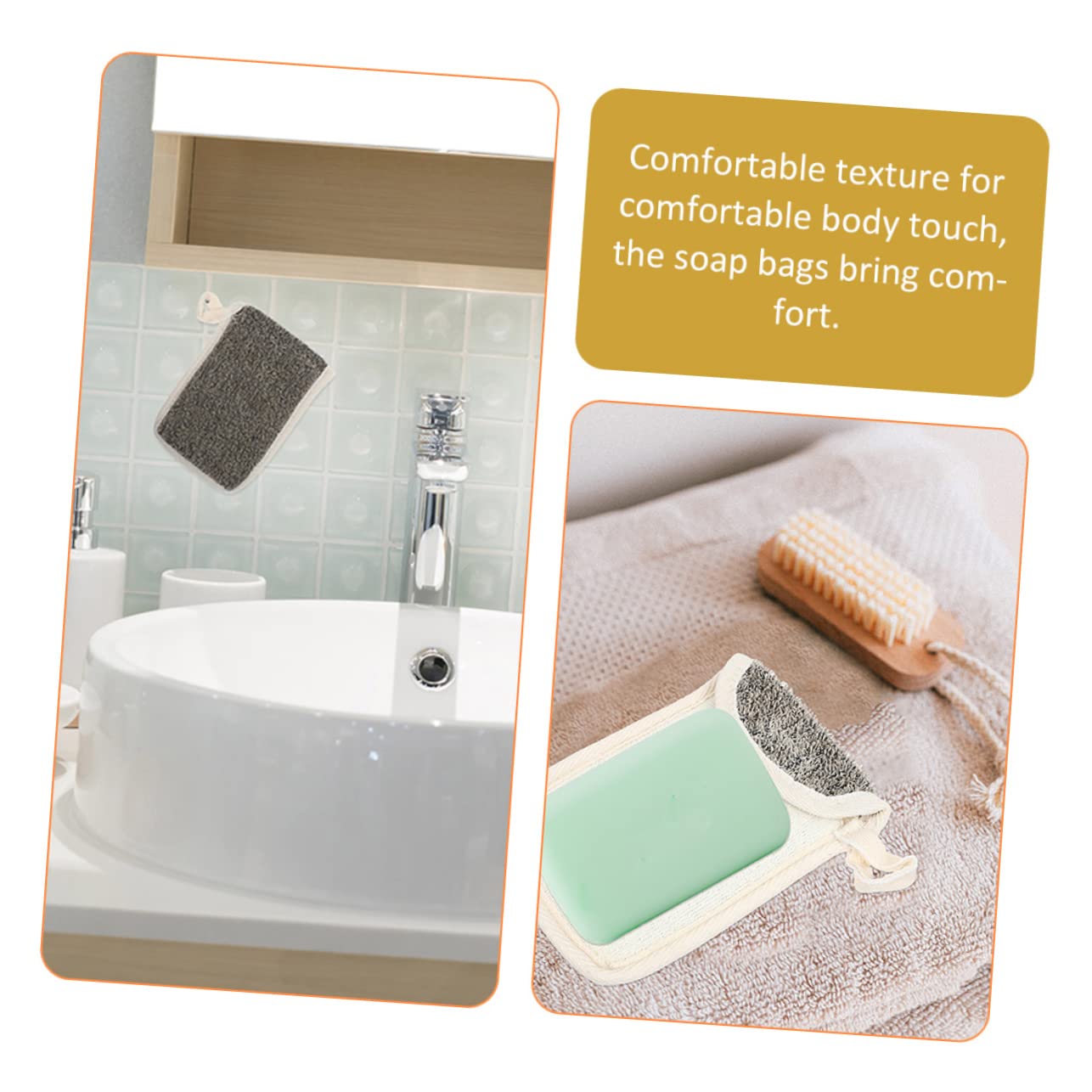 MAGICLULU 20 Stk Seifenbeutel schwarzem Leinen Körperwaschschwamm tragbarer Seifenbeutel sustainability bathroom storage Schwämme Badeschwamm Seifenbeutel für die Hausversorgung