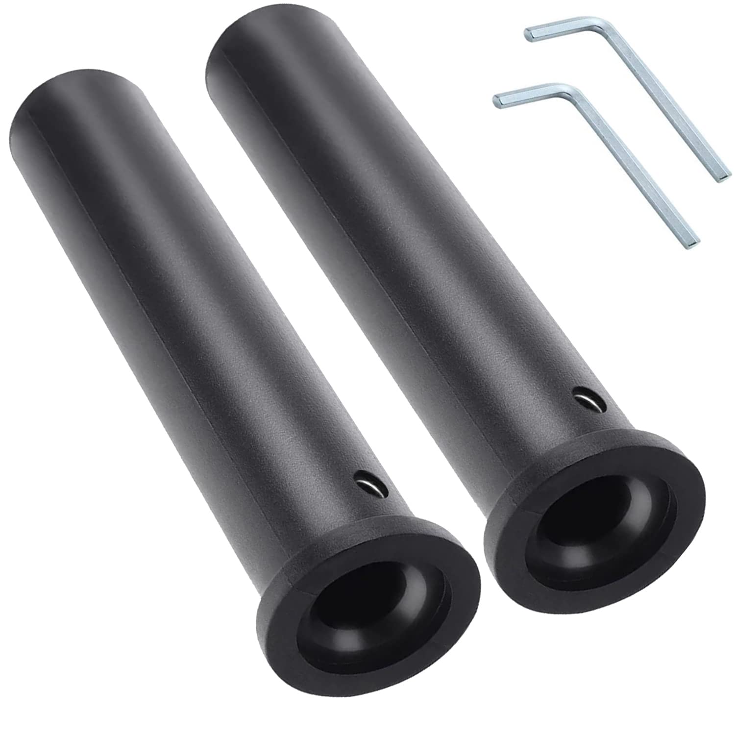 Olympic Adapter Sleeve 8 inch,Converts 1 inch Standard Weight Plate Posts to 2 inch Olympic Weight Plate Posts,Heavy Duty Nylon and Removable end Cap 2PCS