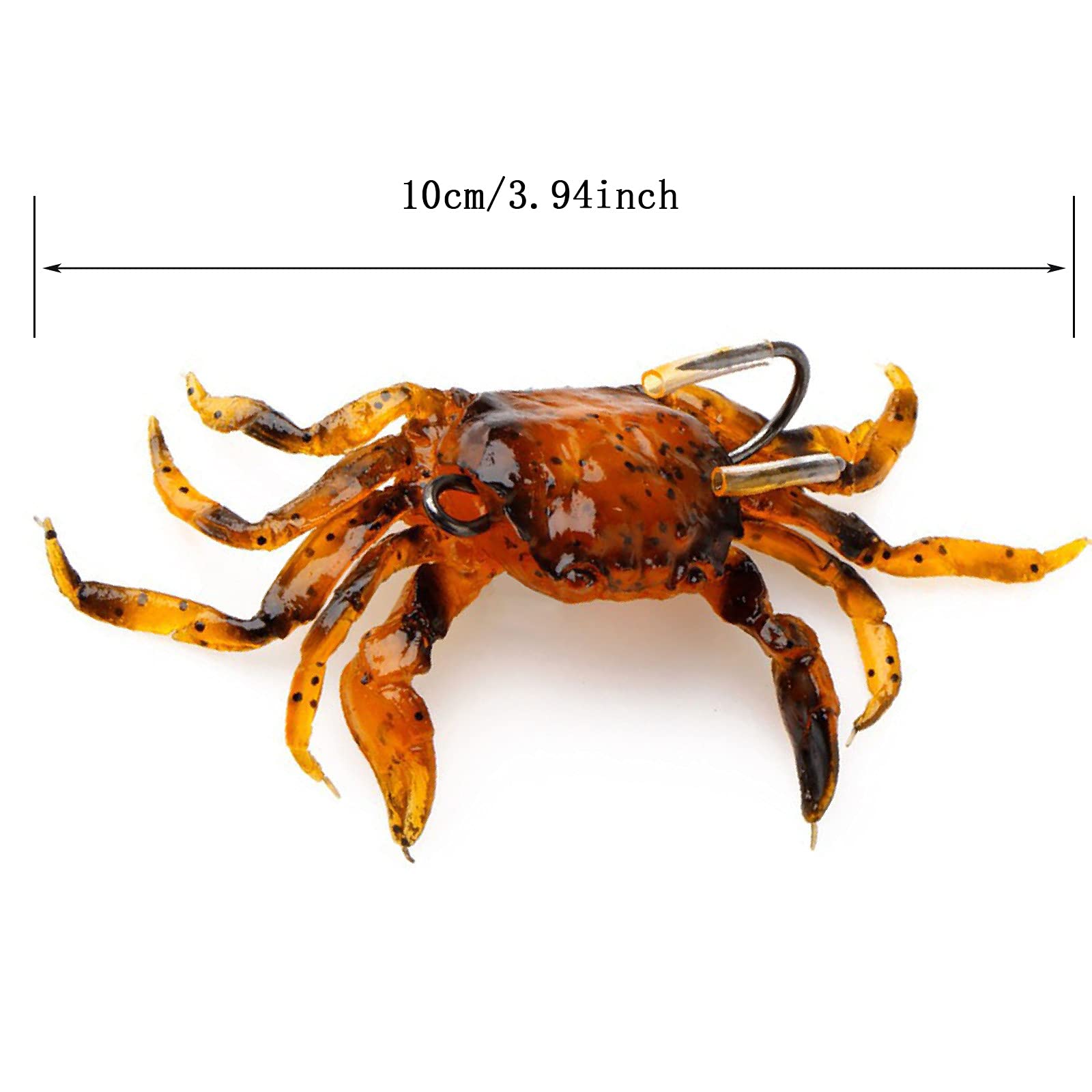 crab wobbler fishing lure Simulation Crab Bait Sharp Hook Wobbler Fishing Lure Simulation Soft Bait  with Hook Simulated 3D Crab Bait with Sharp Hooks, Suitable for Fresh and