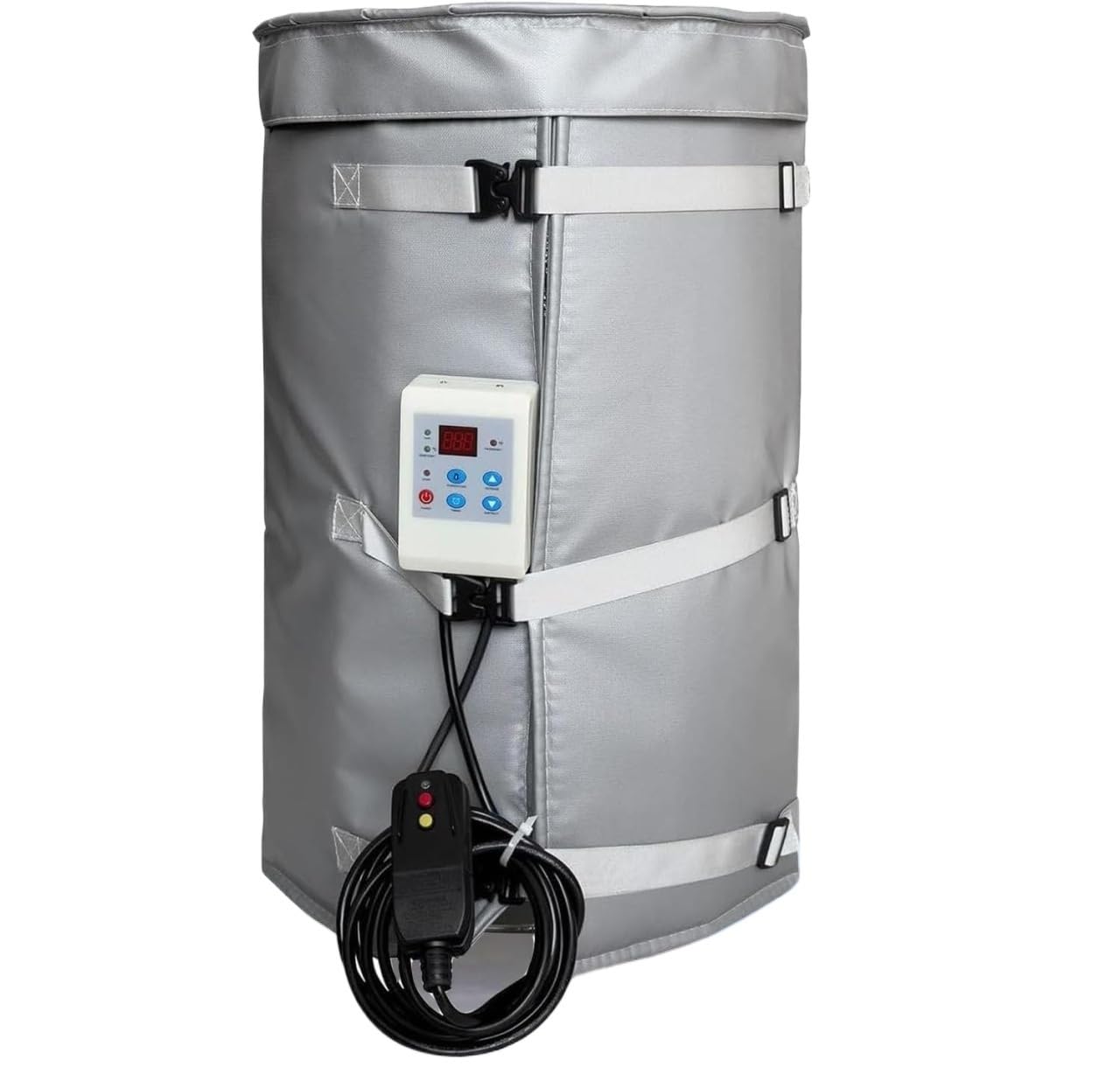 Podgrzewacz beczek IBC z termostatem, wodoodporny koc grzewczy do pojemnika na olej, 1 szt(Gray,55gal/200L150°C)