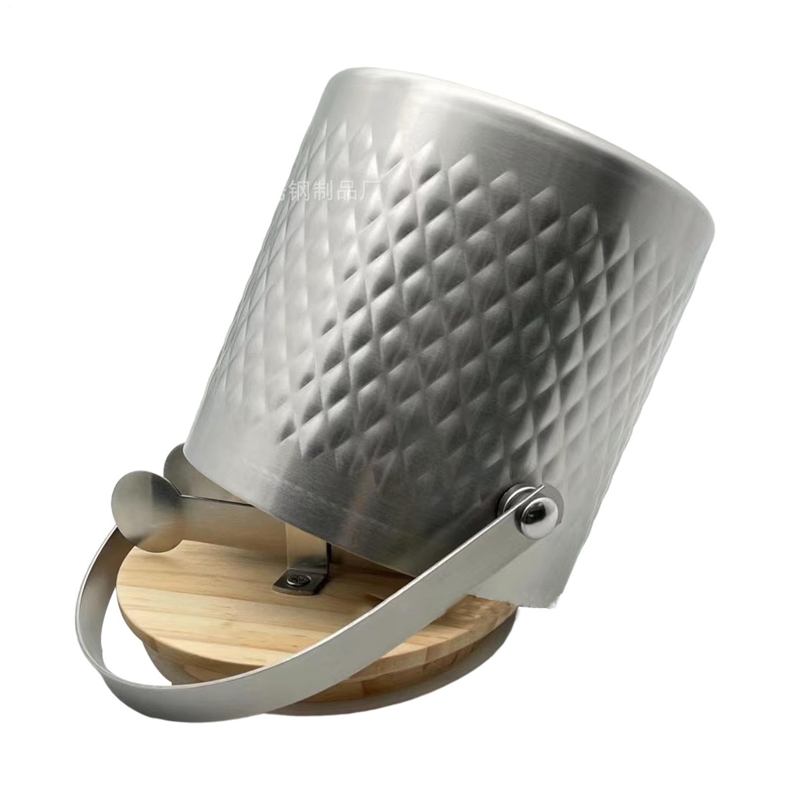 Cubitera para Bar,Cubitera para Hielo | de Acero Inoxidable con asa | Keep Ice Home Party Cubo de Hielo con Pinzas para cócteles, Vino, champán, Whisky