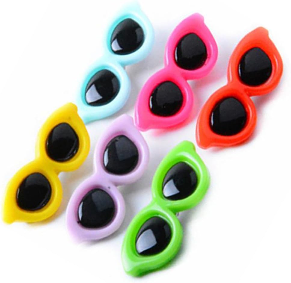 SIMPLEST LIFE Stylish Pet Grooming Glasses Hairpin Hair Topknot Clippers for Dog Pack of 6