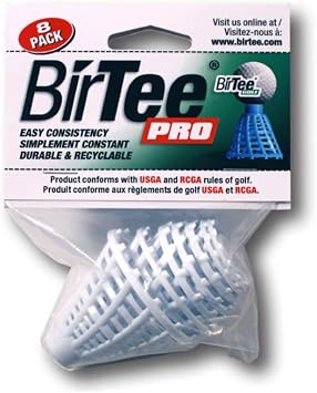 BirTee Pro Consistent Height 1/4"-2" White Specialty Tee 8 Pack