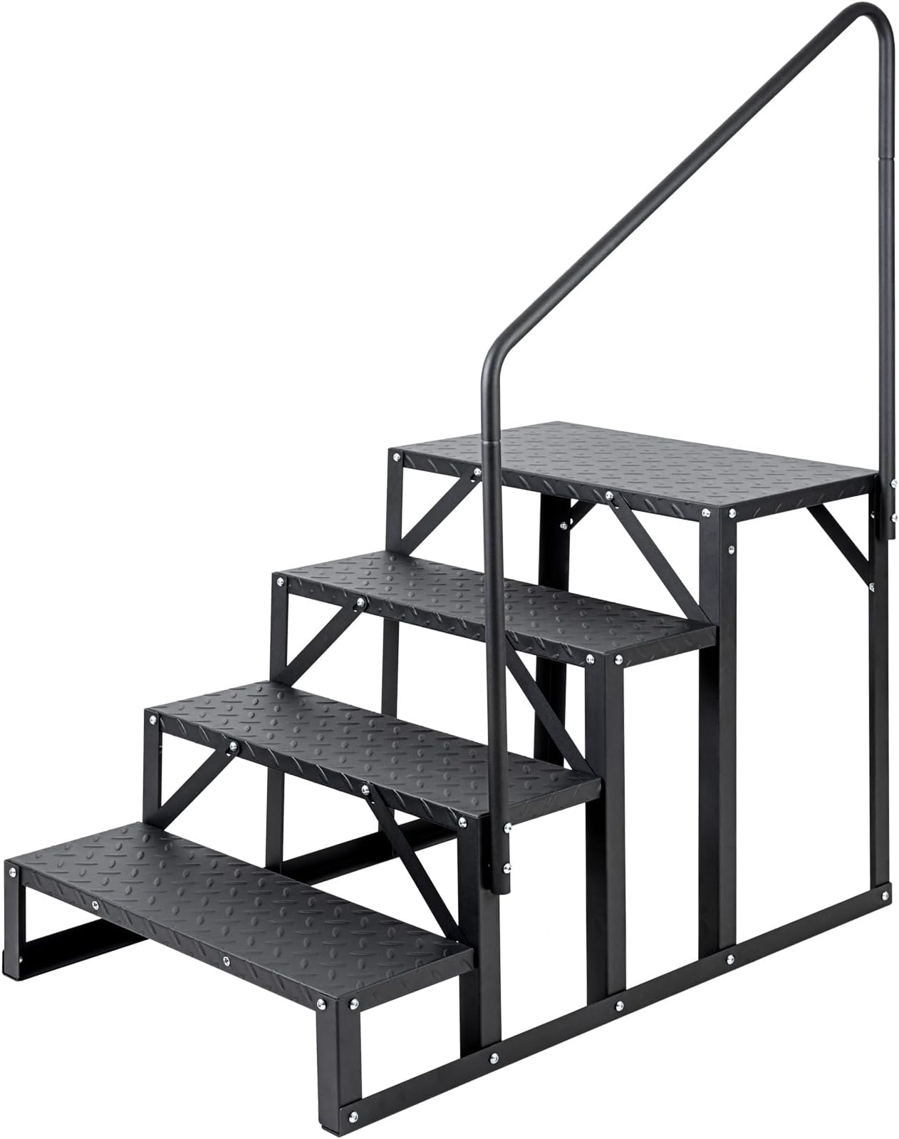 HomiShare RV Steps with Handrail, 4 Steps Outdoor RV Step