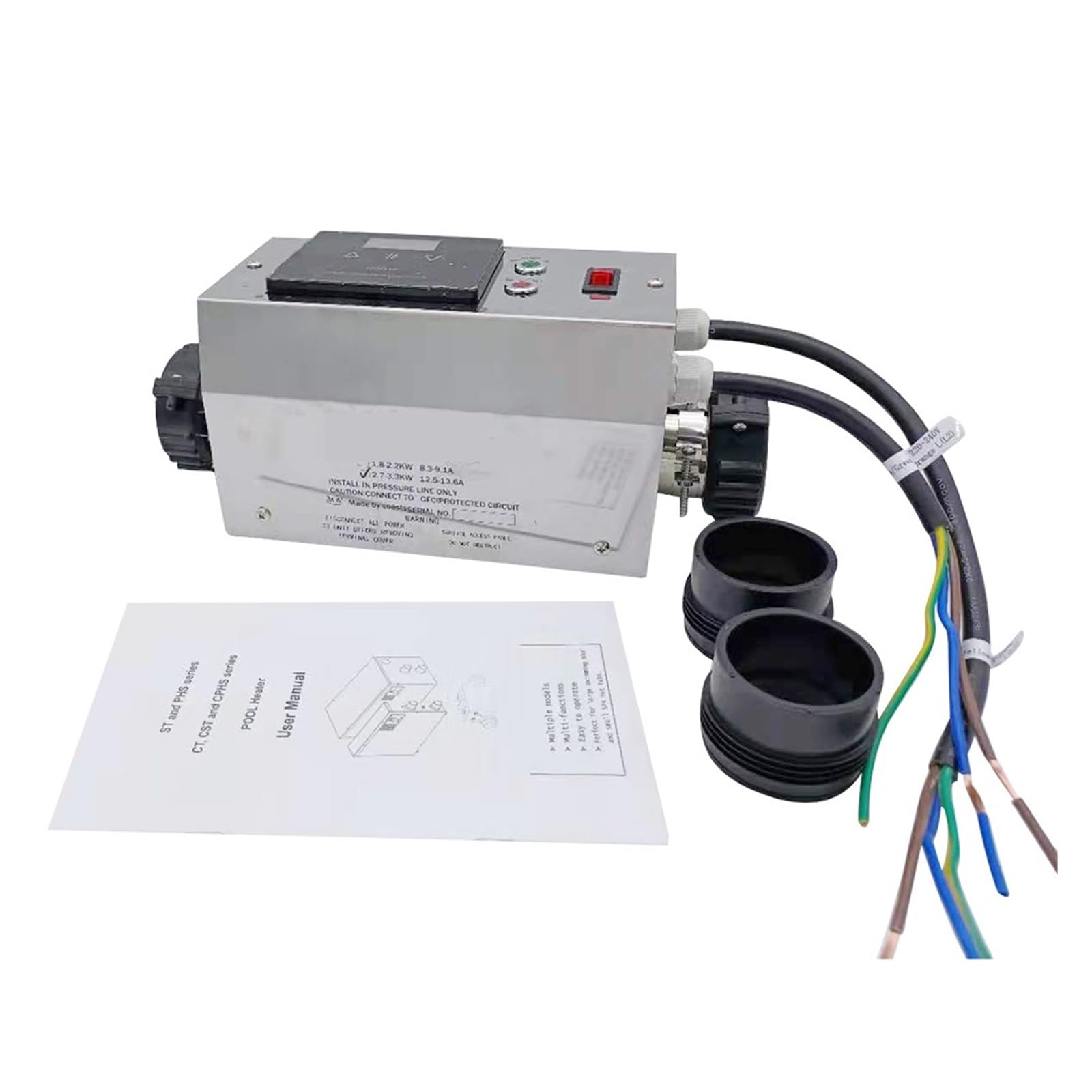 Podgrzewacz wody, 3KW podgrzewacz basenowy elektryczny basen i wanna SPA ogrzewanie wody termostat akcesoria do basenów