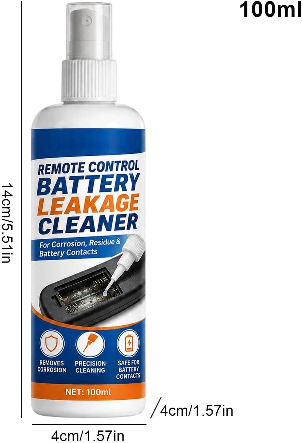 Battery Cleaner, Contact Cleaning Spray, Rust Removal Liquid, 100ml