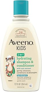 Aveeno Kids 2-in-1 Hydrating Shampoo & Conditioner, Gently Cleanses, Con...