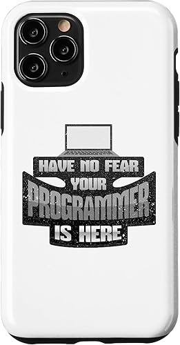 Vista 22 de Funda programadora para iPhone 12 Pro Max con programador de programación no tiene miedo