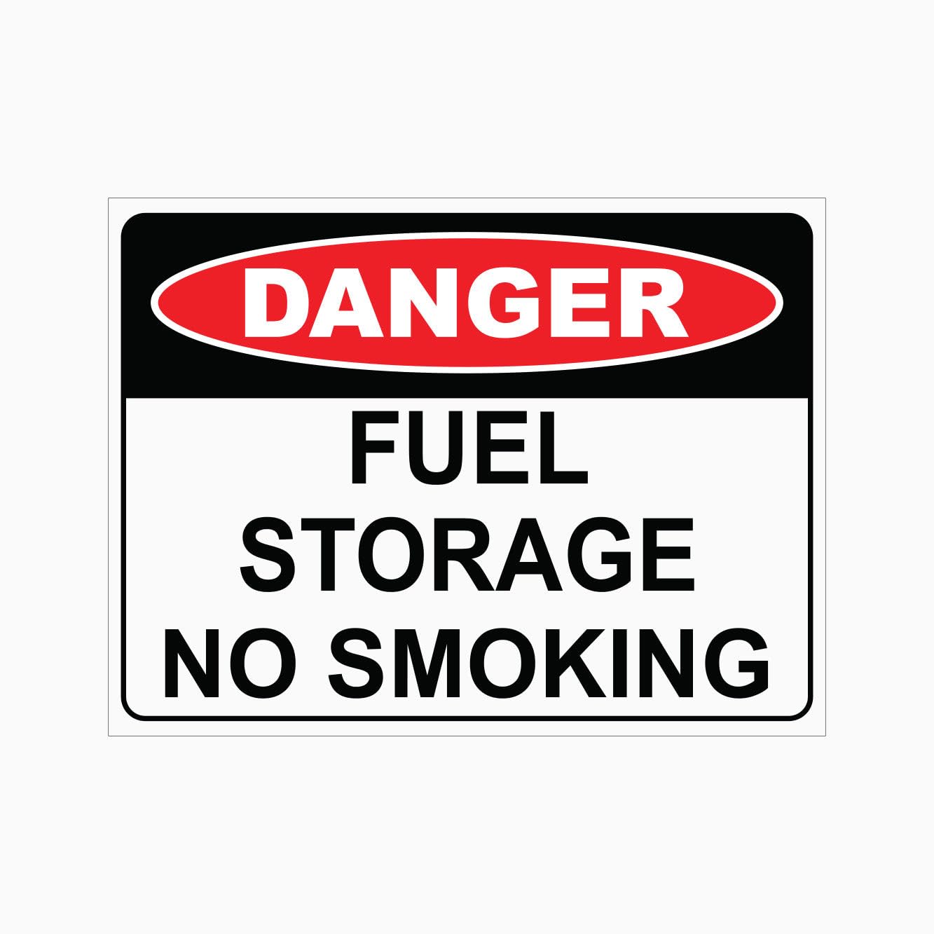 DANGER FUEL STORAGE NO SMOKING Sign Workplace Metal Tin Sign 8 x 12 inch for Industrial & Commercial Series