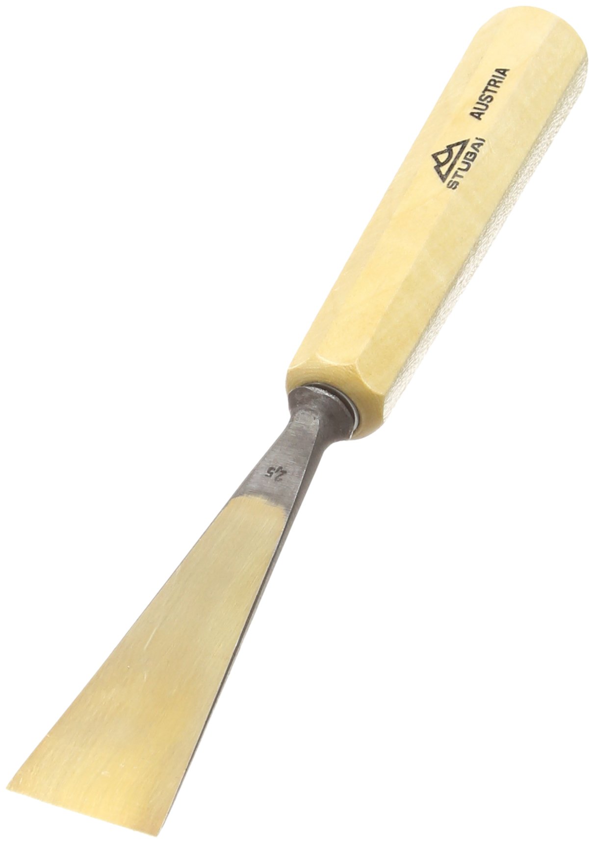 Stubai 524830 Dłuto do rzeźbienia w drewnie typ 2,5 z drewnianym uchwytem, złoty/beżowy, 30 mm