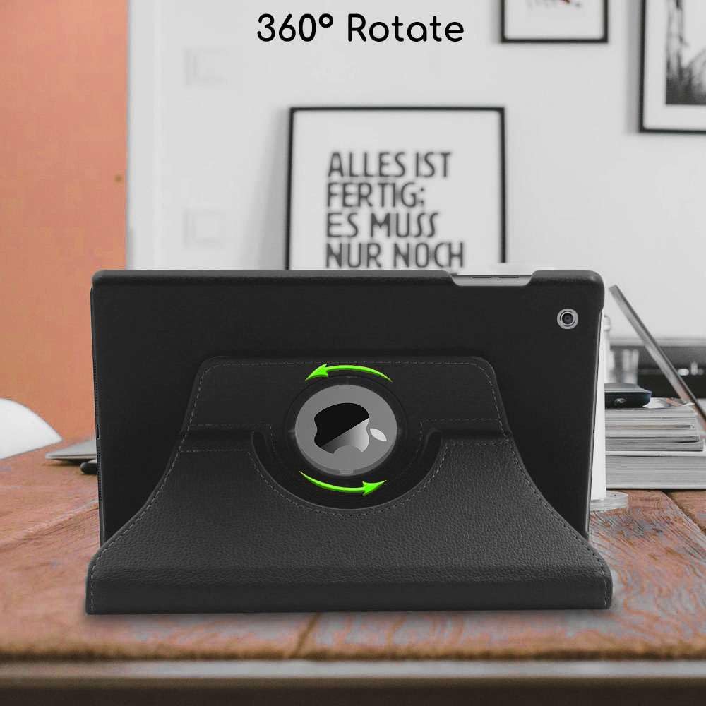 EbestStar Cover Slim In Pelle PU Con Supporto Per IPad 9.7 (2018/2017), Pro 9.7 (2016), Air 1/2 - Custodia Smart Case Con Funzione Standby, Nero