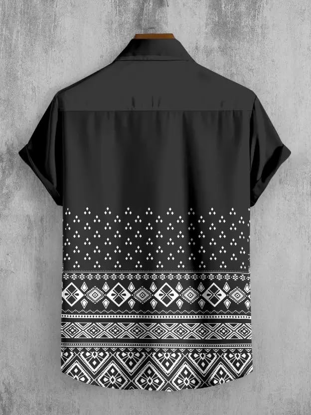 Image of Men's Lycra Digital Print Casual Shirt