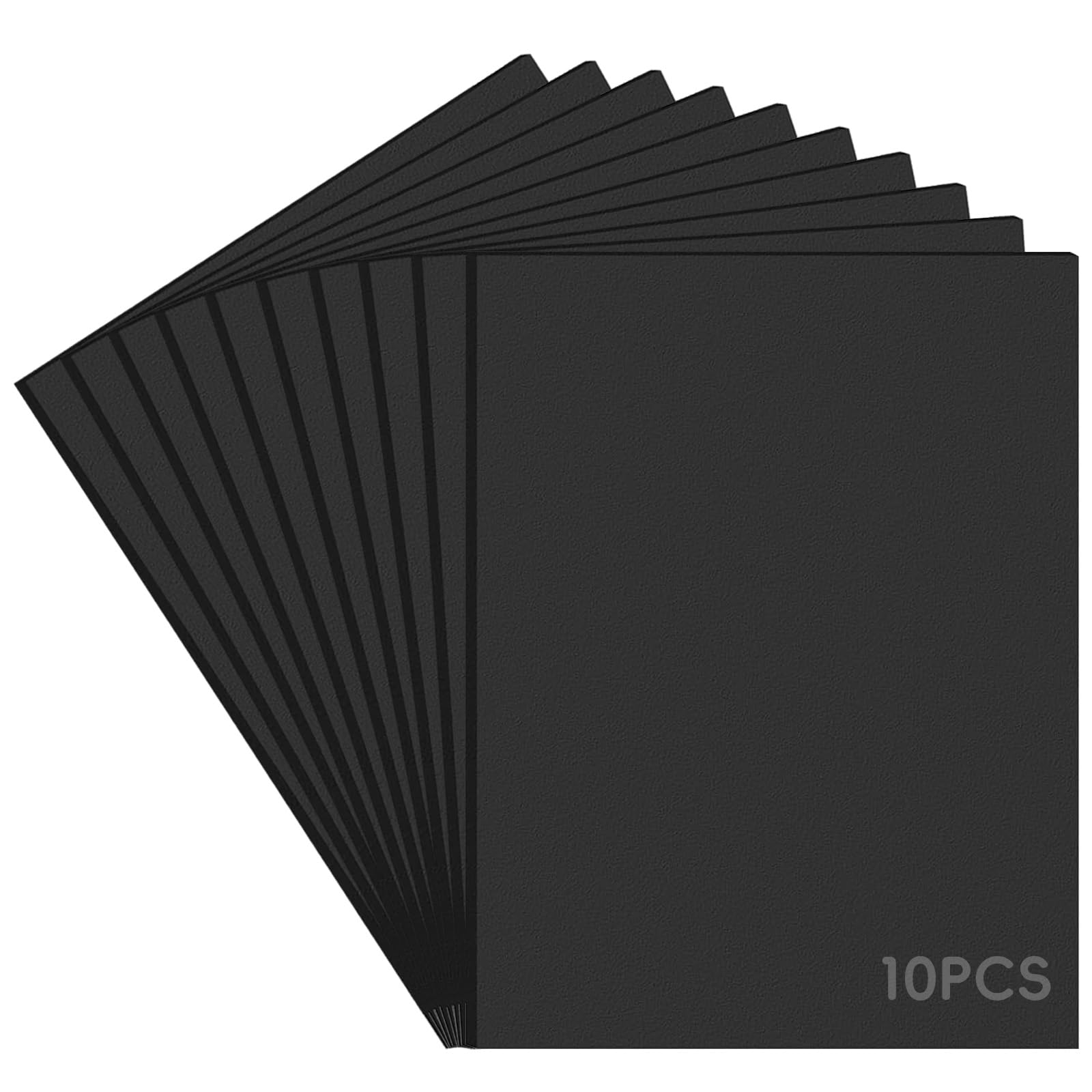 pangdapengpeng 10 PCS Black EVA Foam Sheets 6mm, A4 Polystyrene Foam Core Panels, High Density Craft Foam Boards for Cosplay Costumes, DIY Arts Projects (Black)