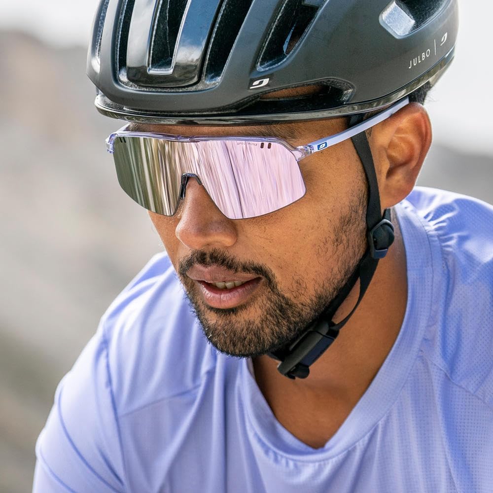 Julbo Intensity Performance Sunglasses for Men & Women w Full Venting, Panoramic View for Active Sports - 100% UV Protection