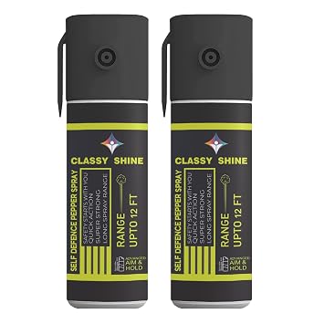 Pepper Spray Self Defence for Women Safety 55ml/Each (Black, Pack of 2)