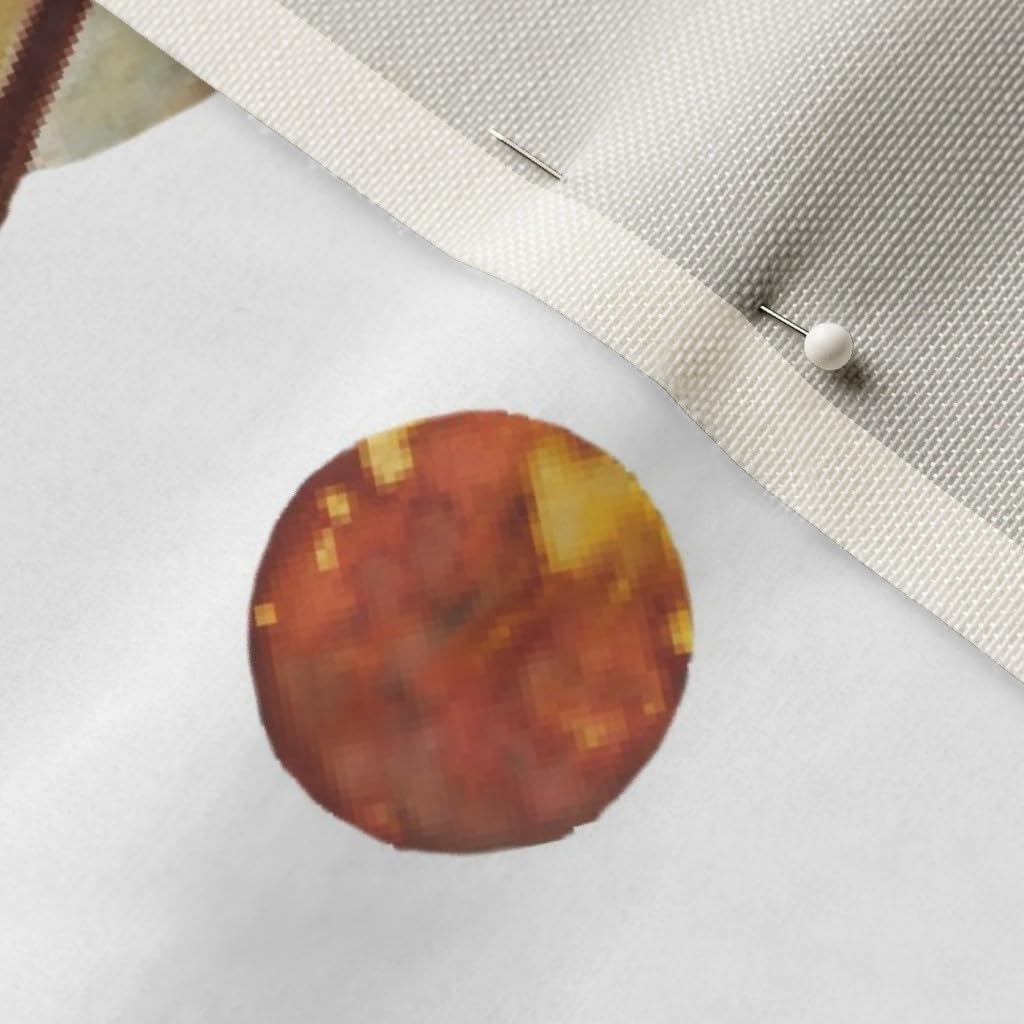 Spoonflower Fabric - Watercolor Planets Mix Space Nursery Outer Theme Printed on Upholstery Velvet Fabric Fat Quarter - Upholstery Home Decor Bottomweight Apparel