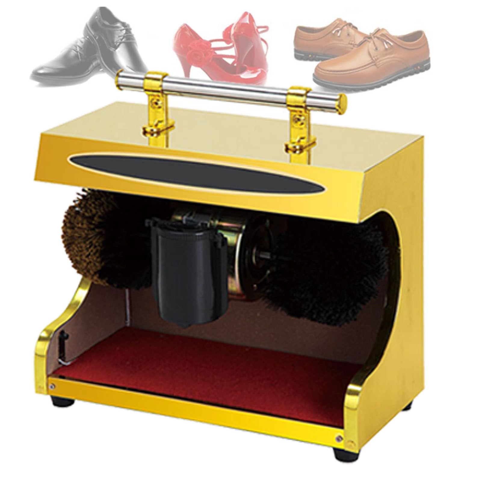 Lucidatrice elettrica per Scarpe, Macchina lucidatrice per Scarpe, induzione Automatica/Doppia Spazzola combinata/Protezione da surriscaldamento/Funzionamento Regolare, per Hotel,