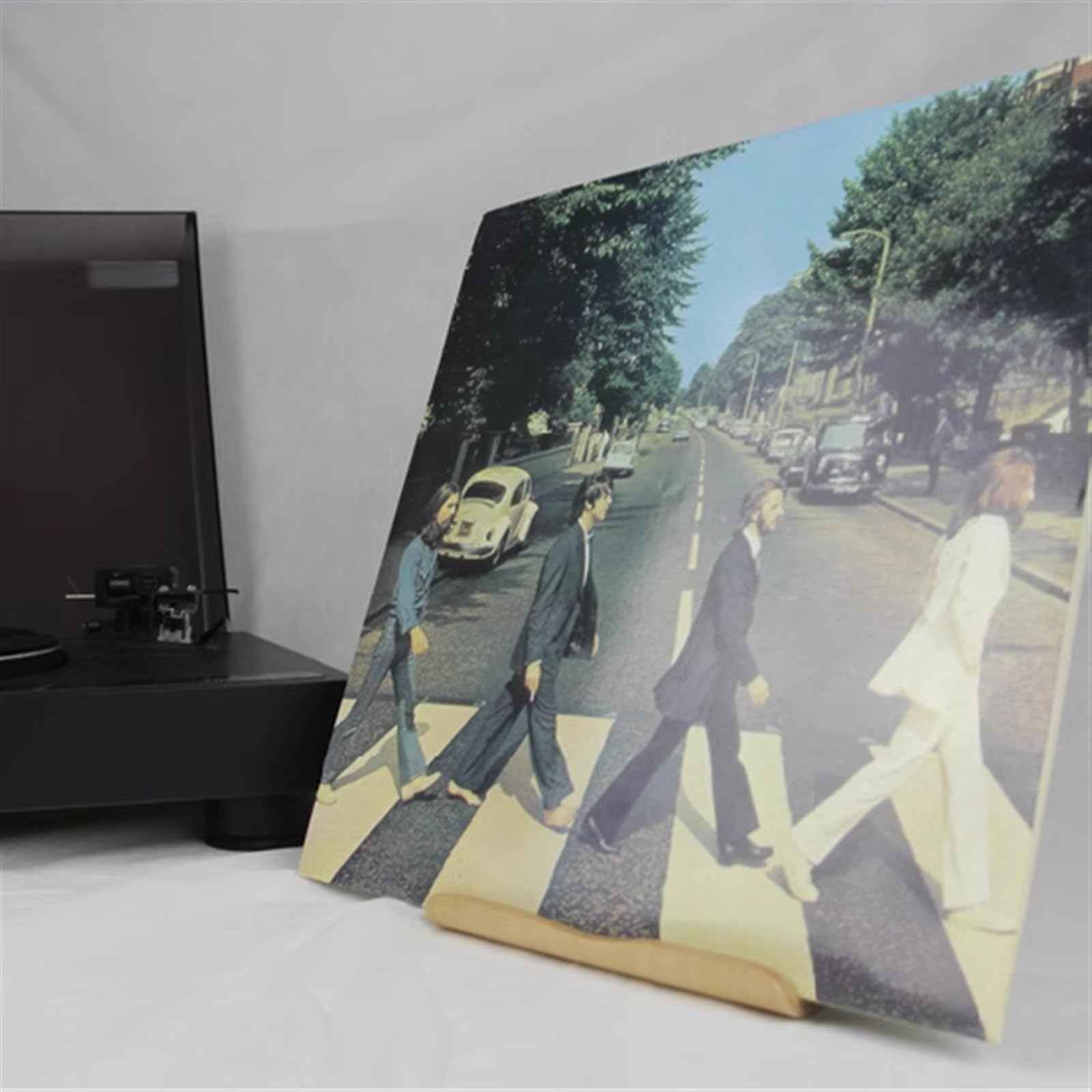 Supporto per dischi in vinile, supporto per album LP in legno, stabile espositore da tavolo per casa e ufficio, elegante supporto per dischi per organizzare collezioni musicali