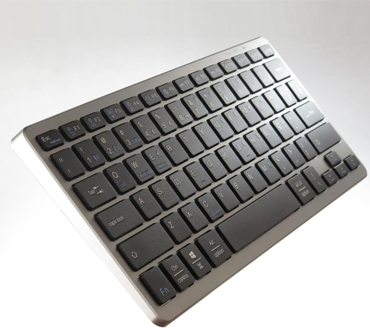Teclado e Mouse Sem Fio Bluetooth Recarregável ABNT2 - Padrão Wireless para Celular, Notebook, iPad e Tablet - Ideal para Escritório