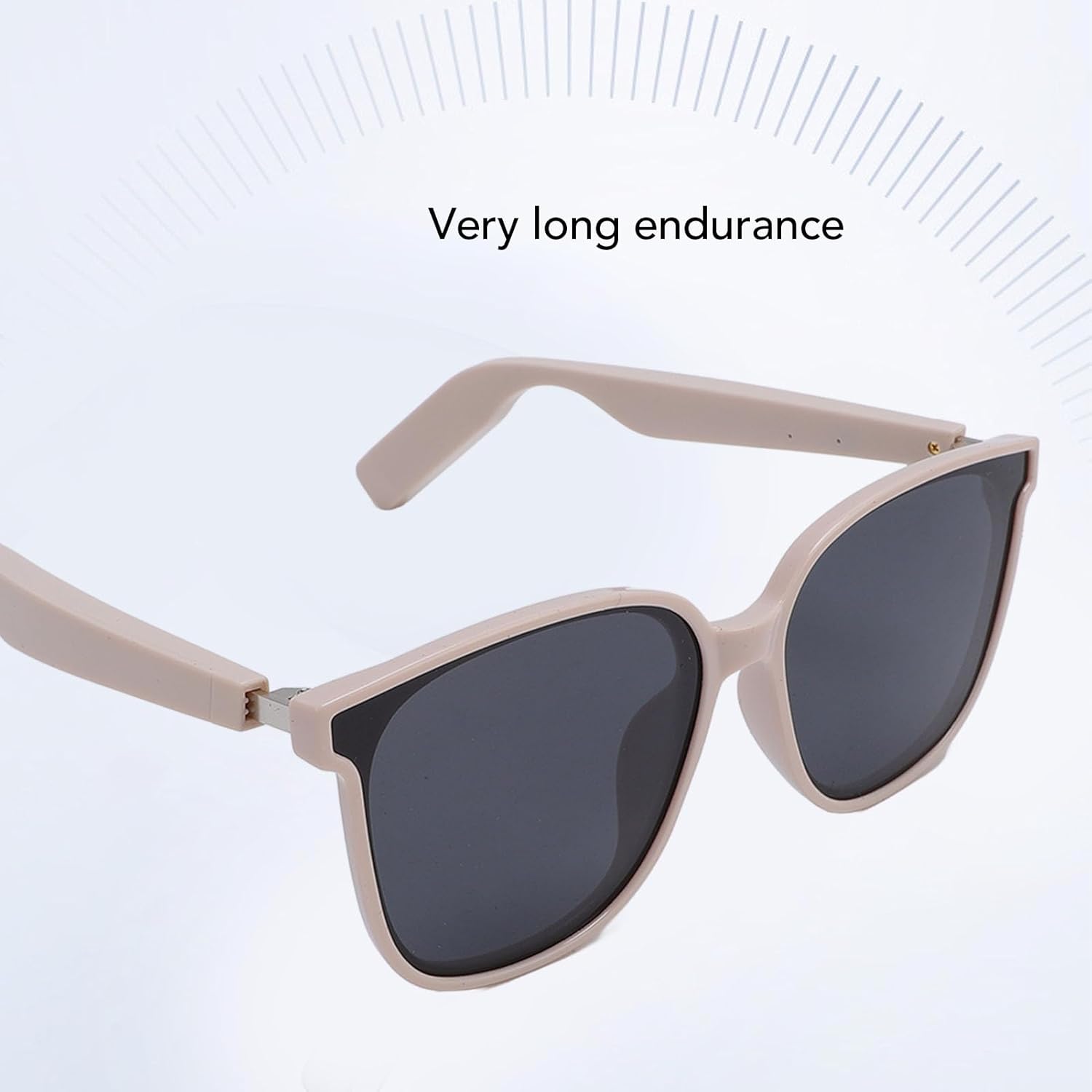 Bluetooth Audio Smart Glasses, Polarized Sunglasses for Women, HiFi Noise Reduction Mic, Open Ear Clear Sound Headphone Glasses for Outdoor Driving, Light Roseate